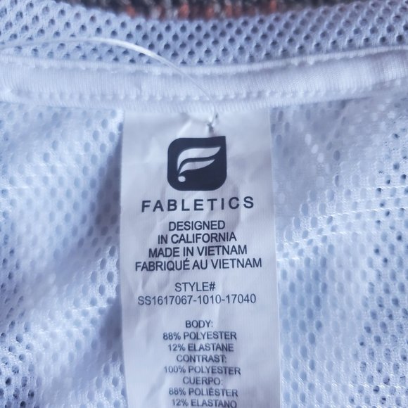 Fabletics Women's Activewear White Vanessa Mesh Back Athletic Top Size Medium - Picture 11 of 13